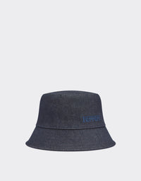 Bob unisexe avec logo Ferrari en denim - Denim