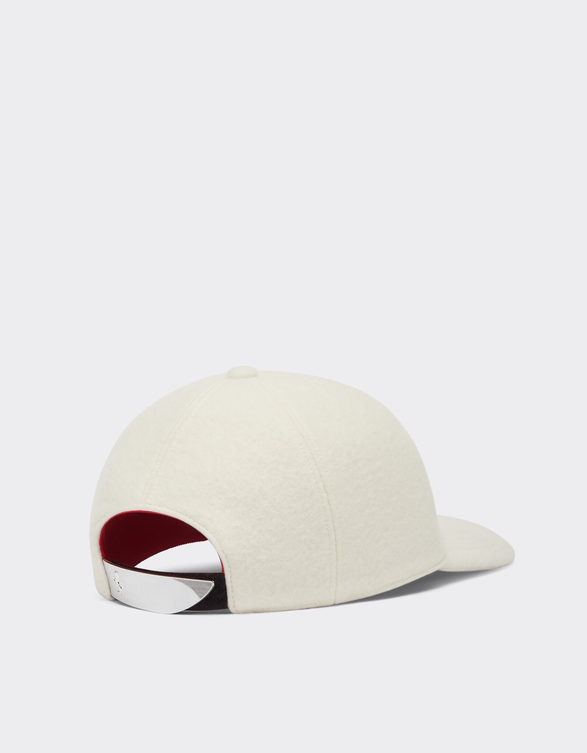 Casquette de baseball unisexe avec logo en laine - Avorio