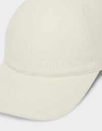 Casquette de baseball unisexe avec logo en laine - Avorio