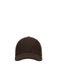 Casquette de baseball unisexe avec logo en laine - Marrone Scuro