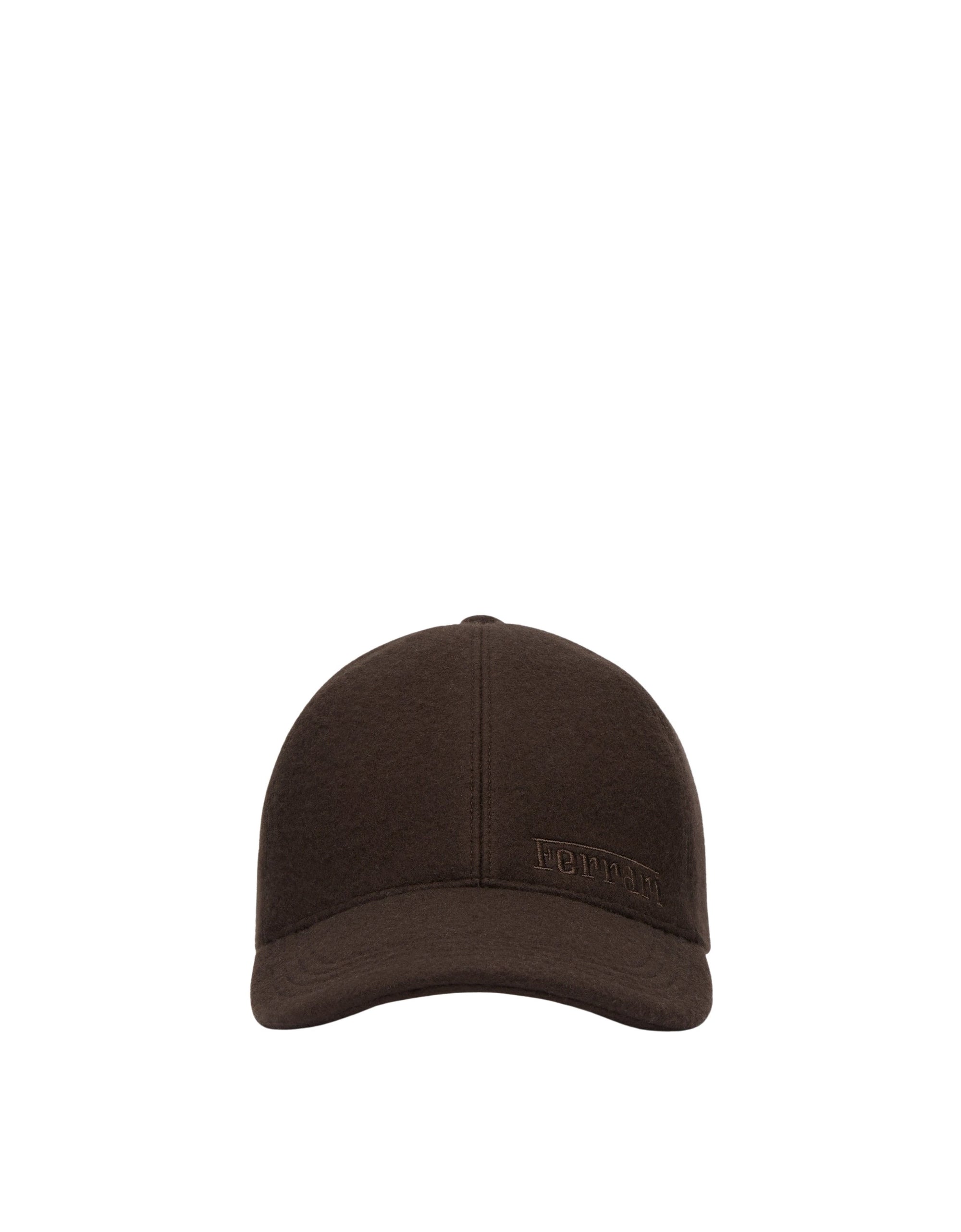 Casquette de baseball unisexe avec logo en laine - Marrone Scuro