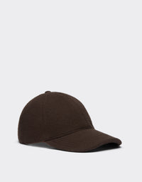 Casquette de baseball unisexe avec logo en laine - Marrone Scuro