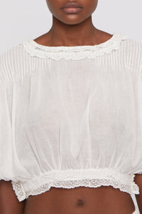 T-shirt court Candy drapé - White