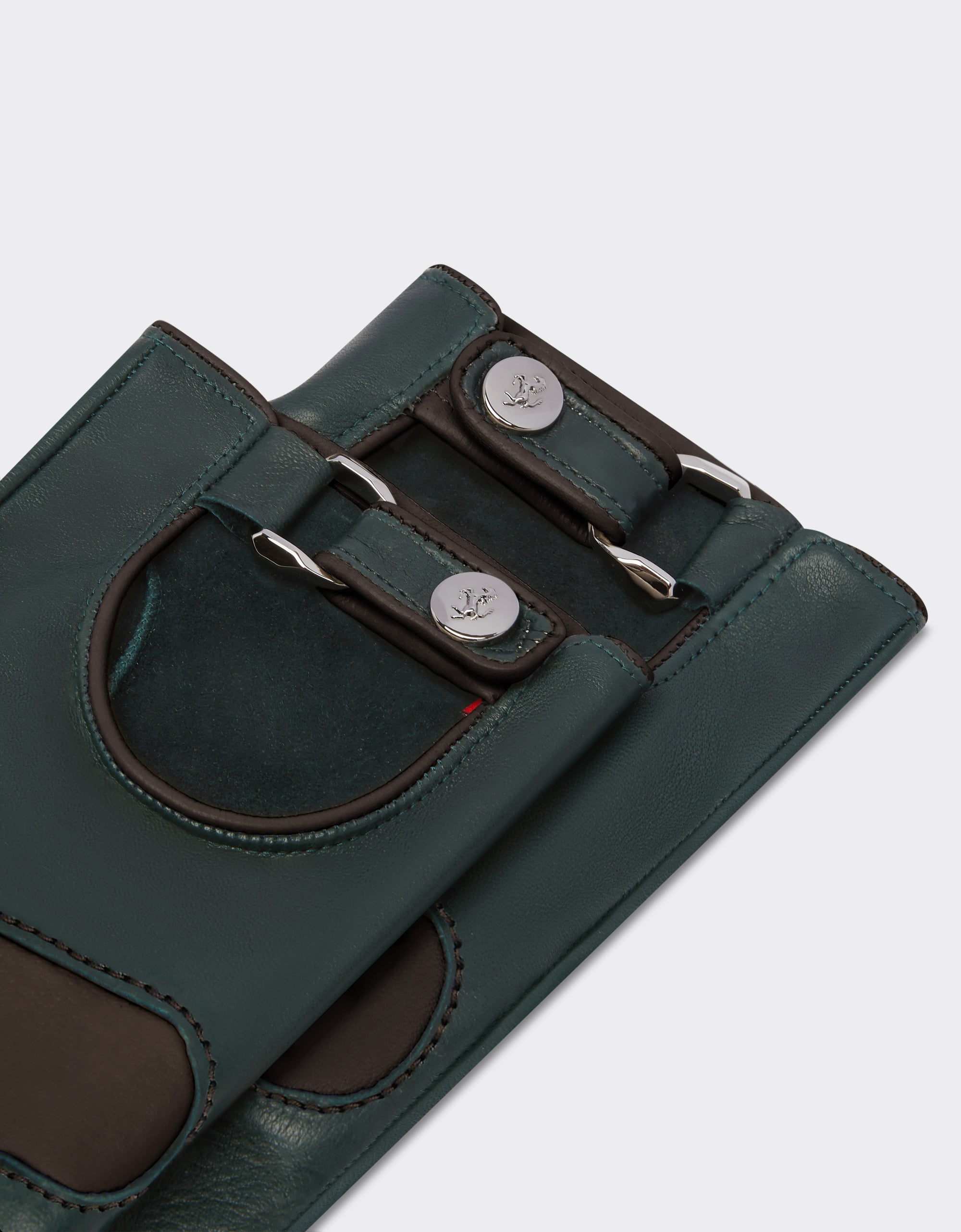 Mitaines de conduite unisexe en cuir nappa - Army
