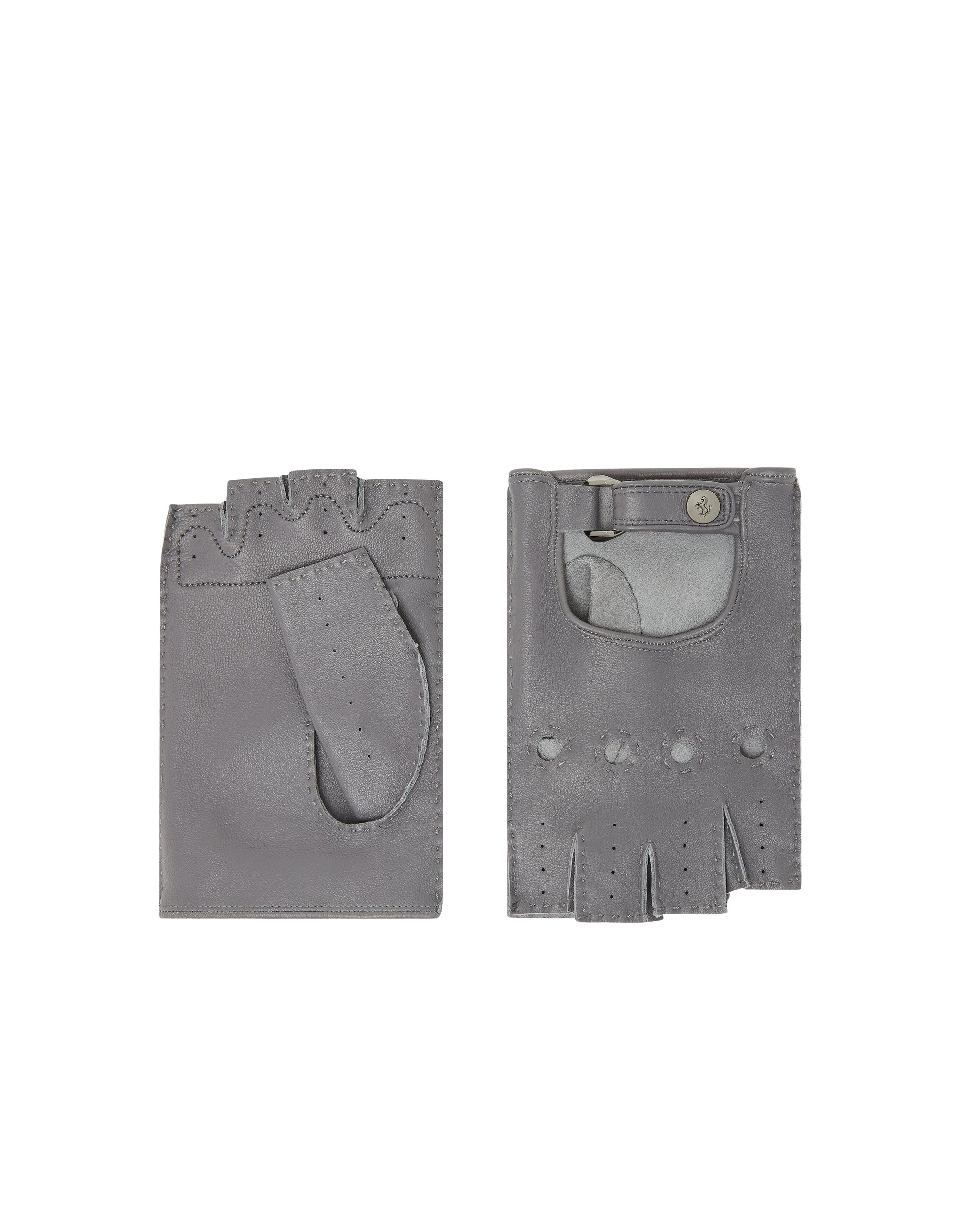 Mitaines de conduite unisexe en cuir nappa - Grigio Scuro