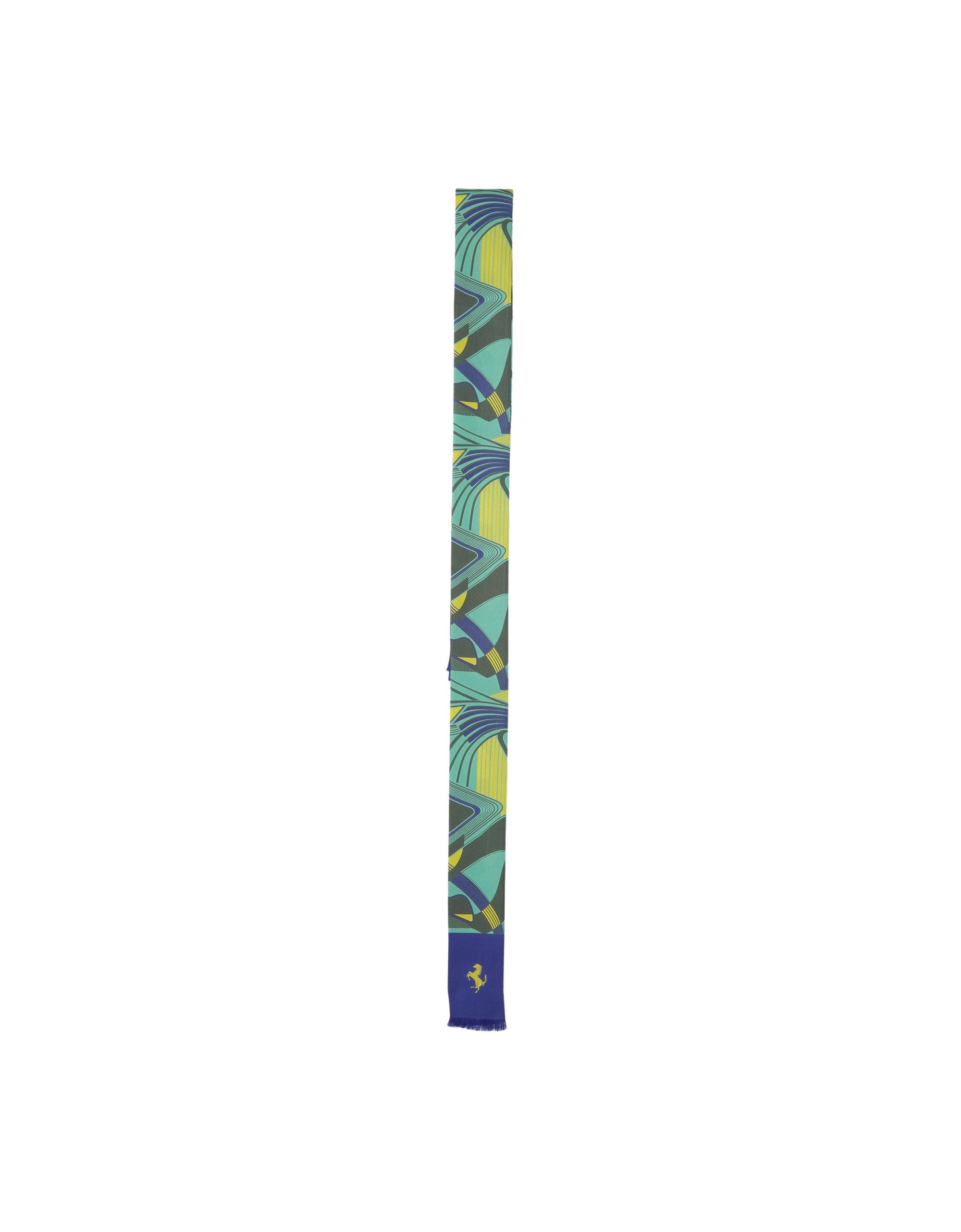 Foulard unisexe Twilly avec motif circuit en soie - Verde Menta