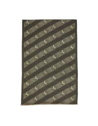 Foulard unisexe avec Cheval cabré en soie - Grigio Scuro