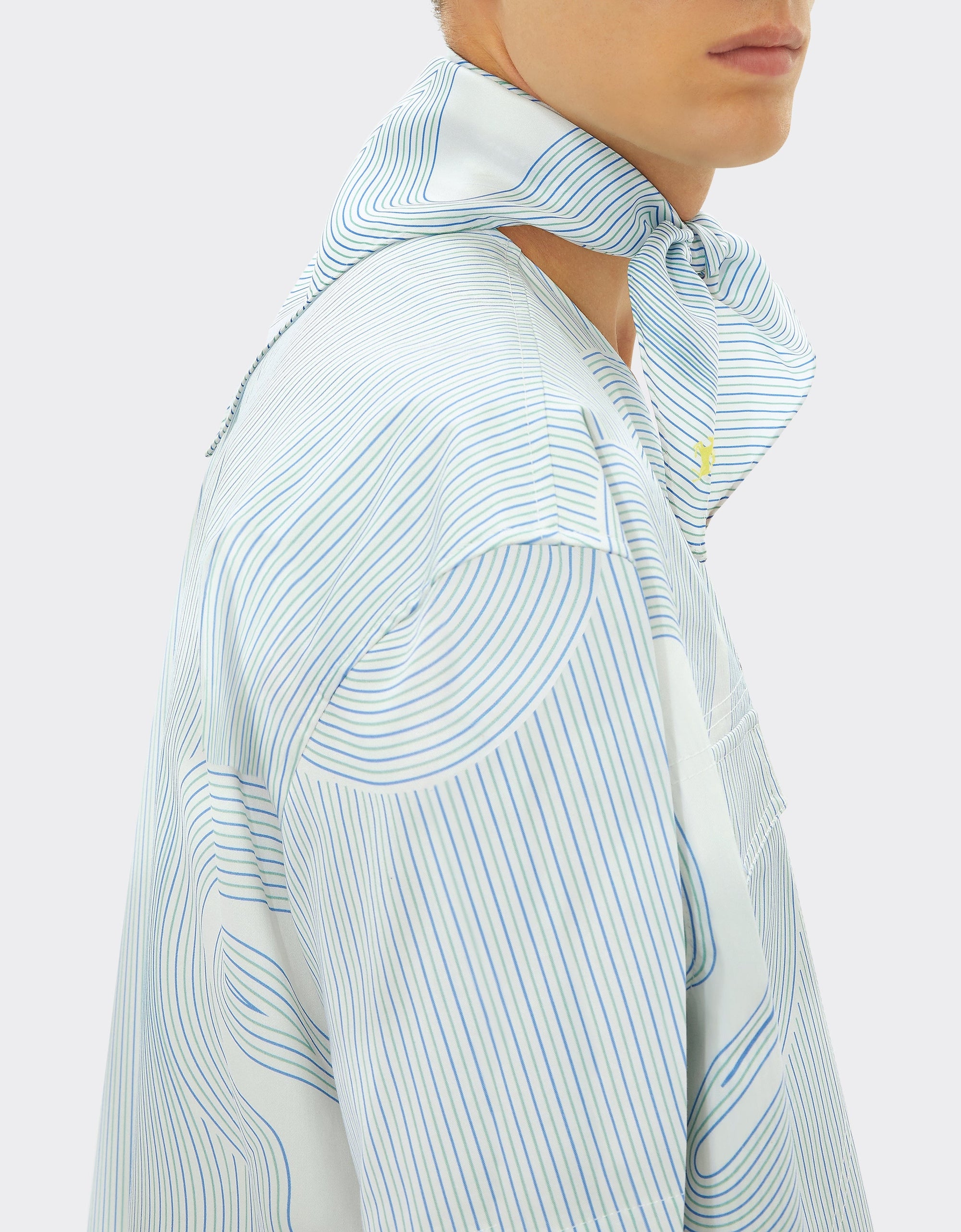 Bandana unisexe avec motif circuit en soie - Turchese