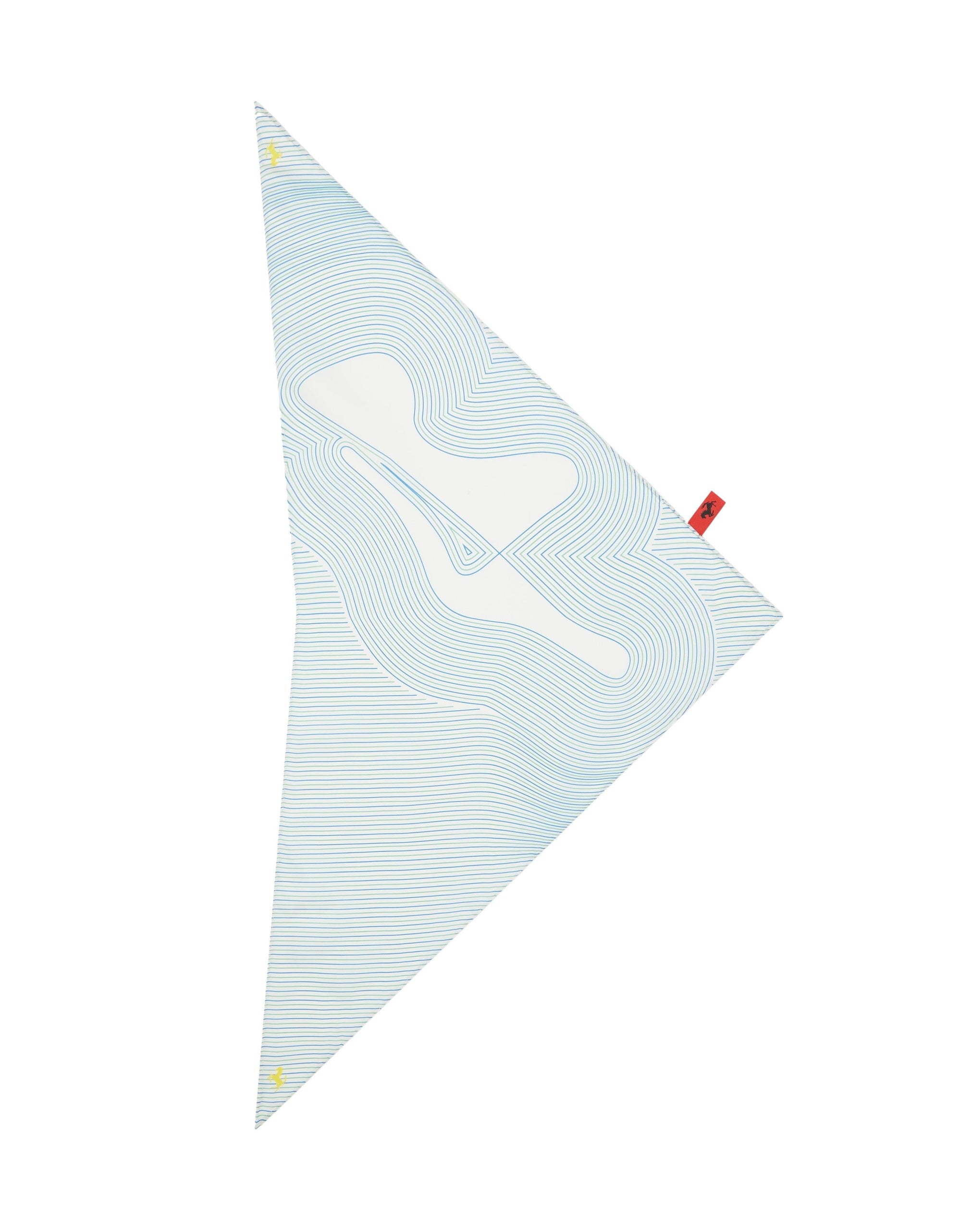 Bandana unisexe avec motif circuit en soie - Turchese