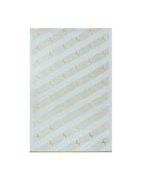 Foulard unisexe avec Cheval cabré en soie - Azzurro