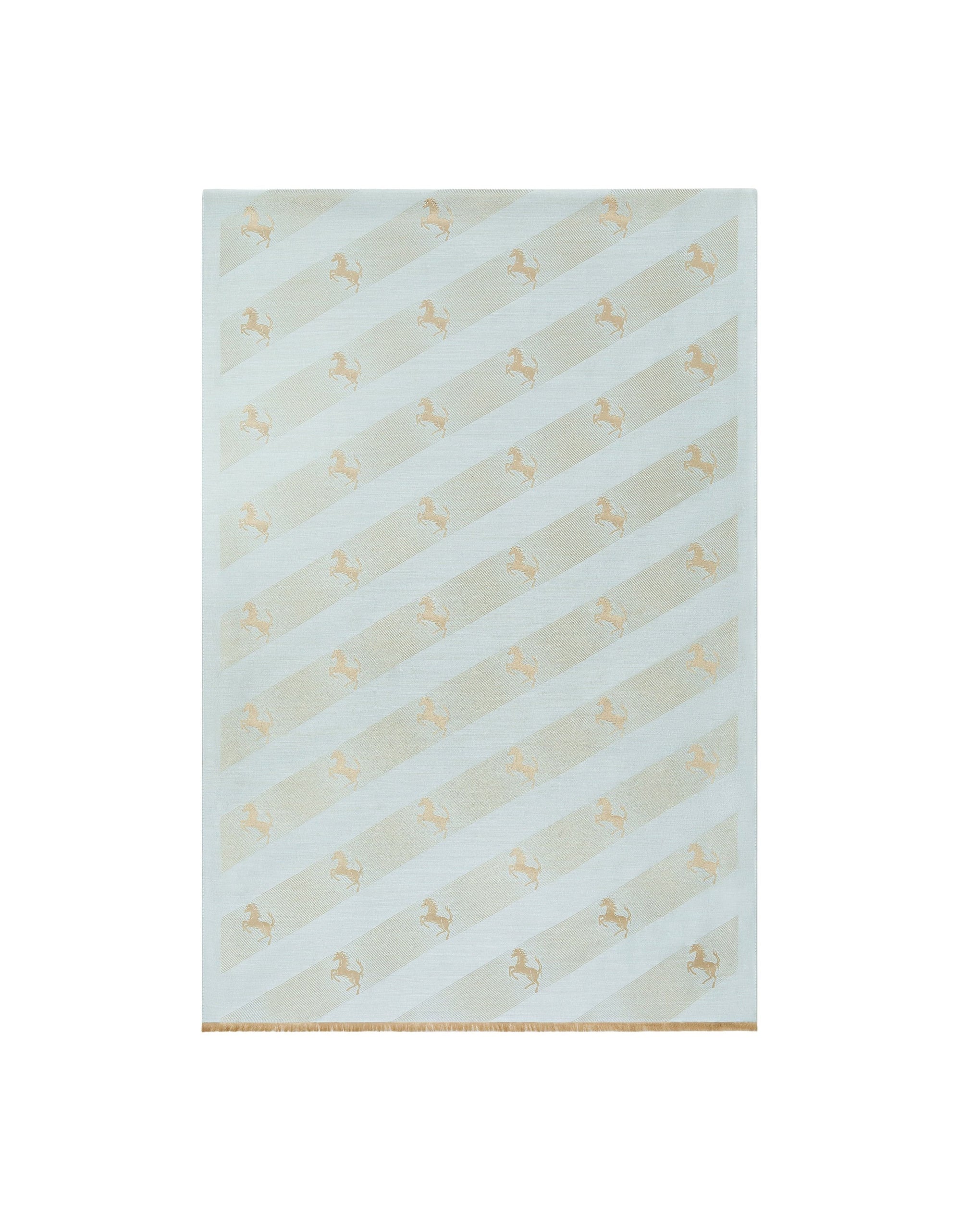Foulard unisexe avec Cheval cabré en soie - Azzurro