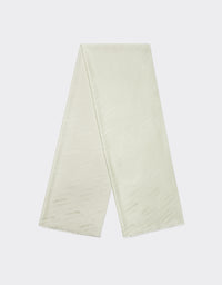Foulard unisexe avec logo Ferrari en soie - Bianco