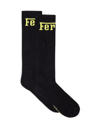 Chaussettes unisexe avec logo Ferrari - Yellow