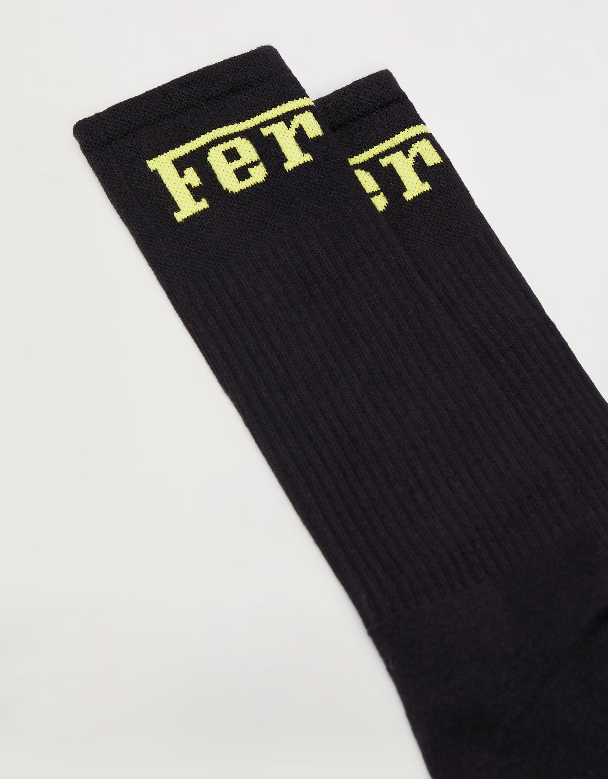 Chaussettes unisexe avec logo Ferrari - Yellow