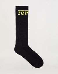 Chaussettes unisexe avec logo Ferrari - Yellow