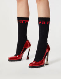 Chaussettes unisexe avec logo Ferrari - Rosso Corsa