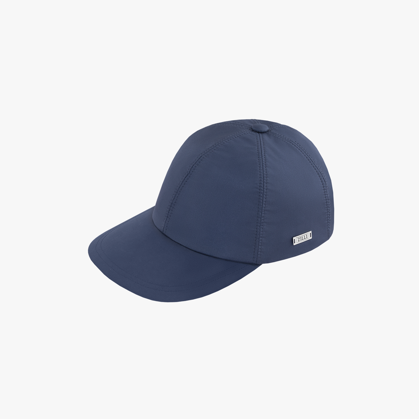 Casquette à plaque métallique en soie - Bleu