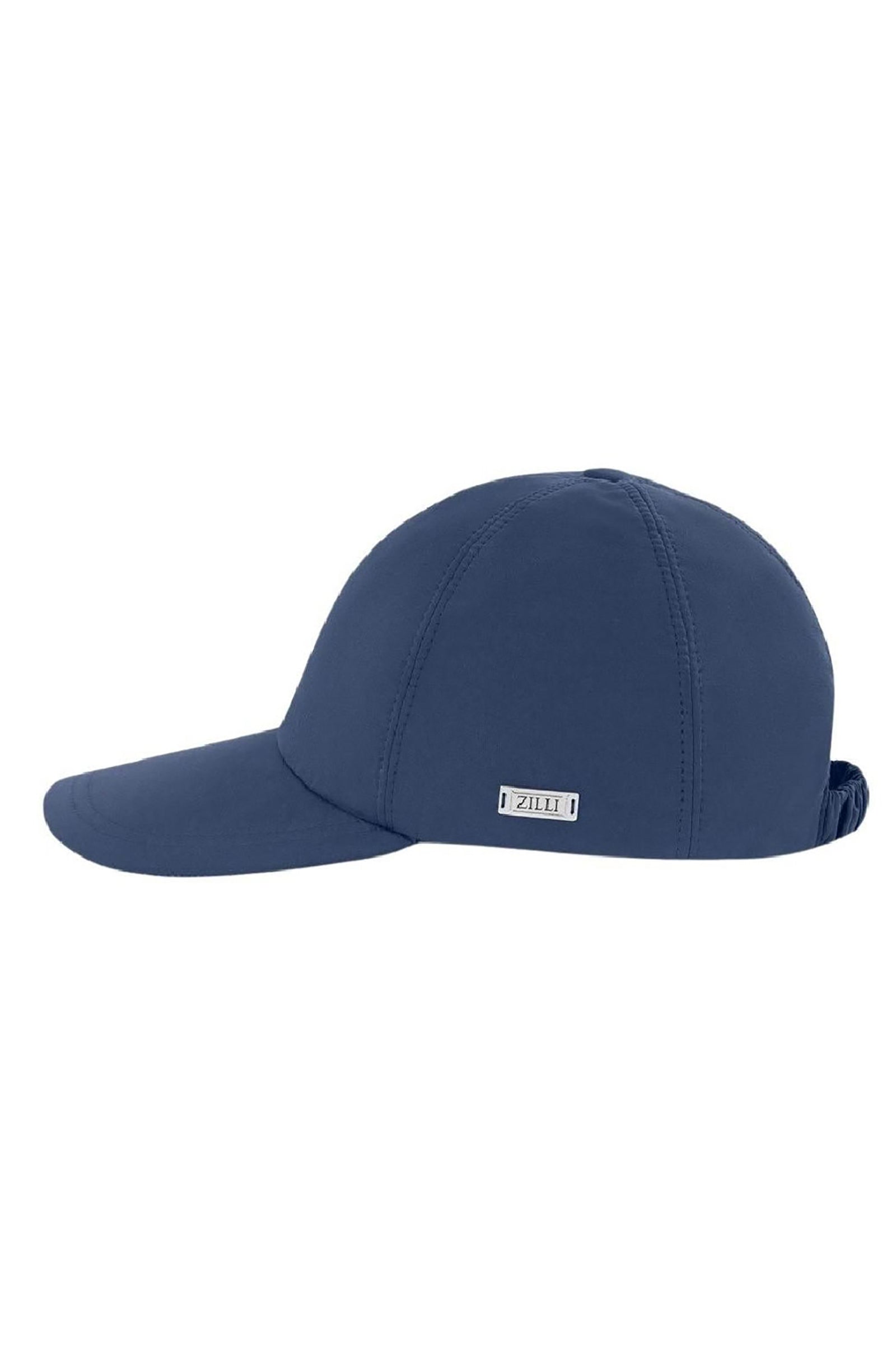Casquette à plaque métallique en soie - Bleu