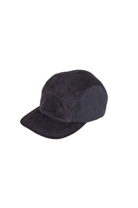 Velvet and linen blend cap - Ink