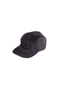 Casquette en cuir précieux - Ink