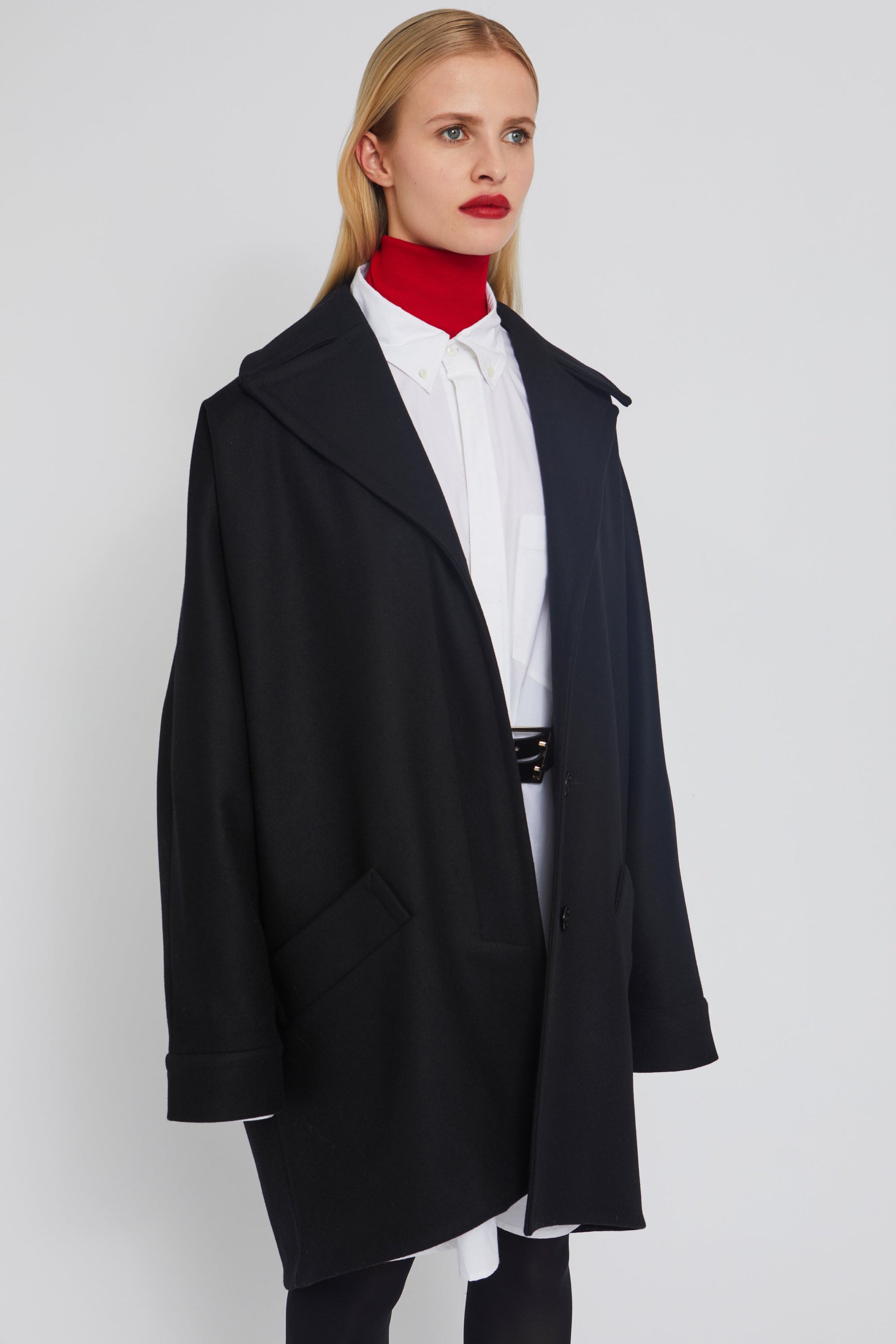 ZNOSTOCK_BLACK COAT CAPA - Black