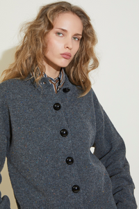 ZNOSTOCK_GREY CARDIGAN KALE - Grey