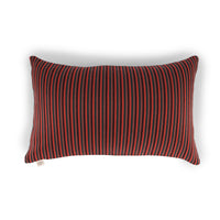 Coussin Divino en laine mélangée - Brique et Vert