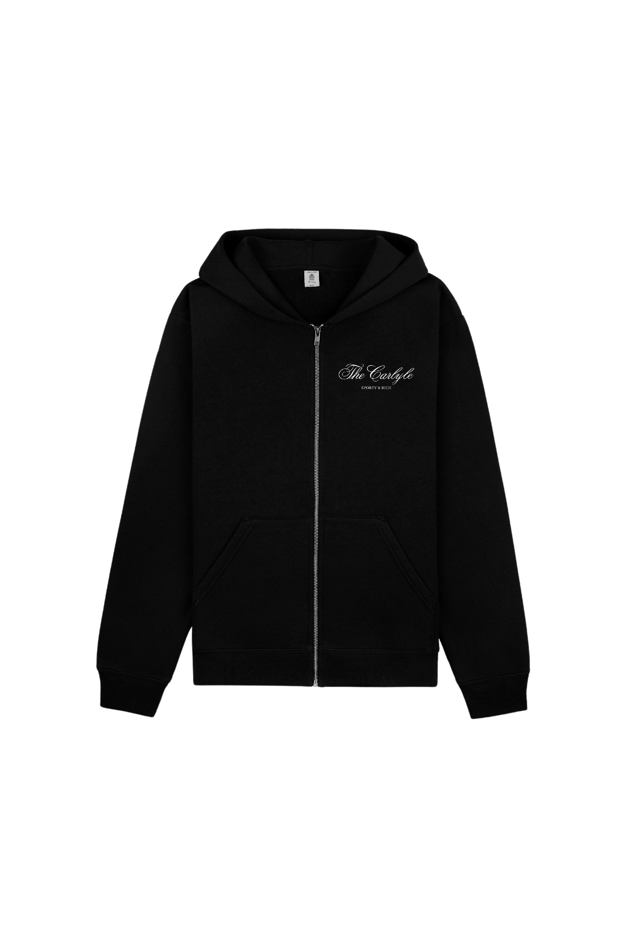 Sweat à capuche zippé avec logo - Black