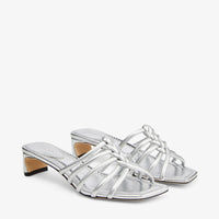 Mules Carmel 35 en cuir - Silver