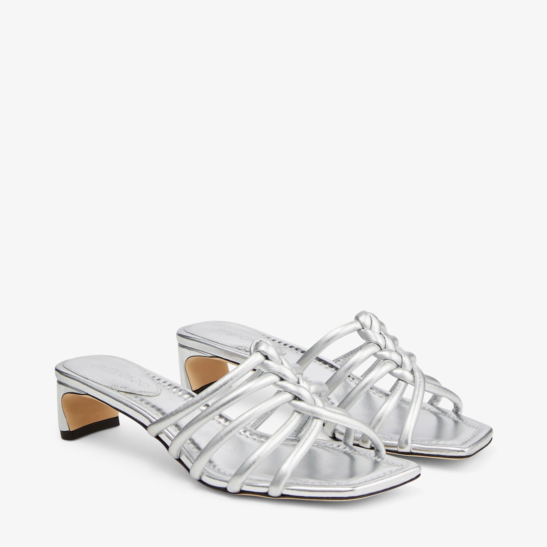 Mules Carmel 35 en cuir - Silver