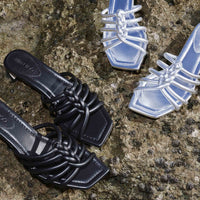 Mules Carmel 35 en cuir - Silver