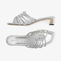 Mules Carmel 35 en cuir - Silver