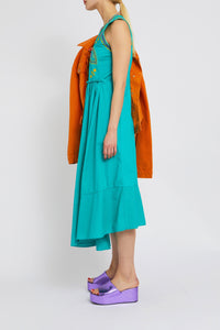 Robe Carmen sans manches - Blue