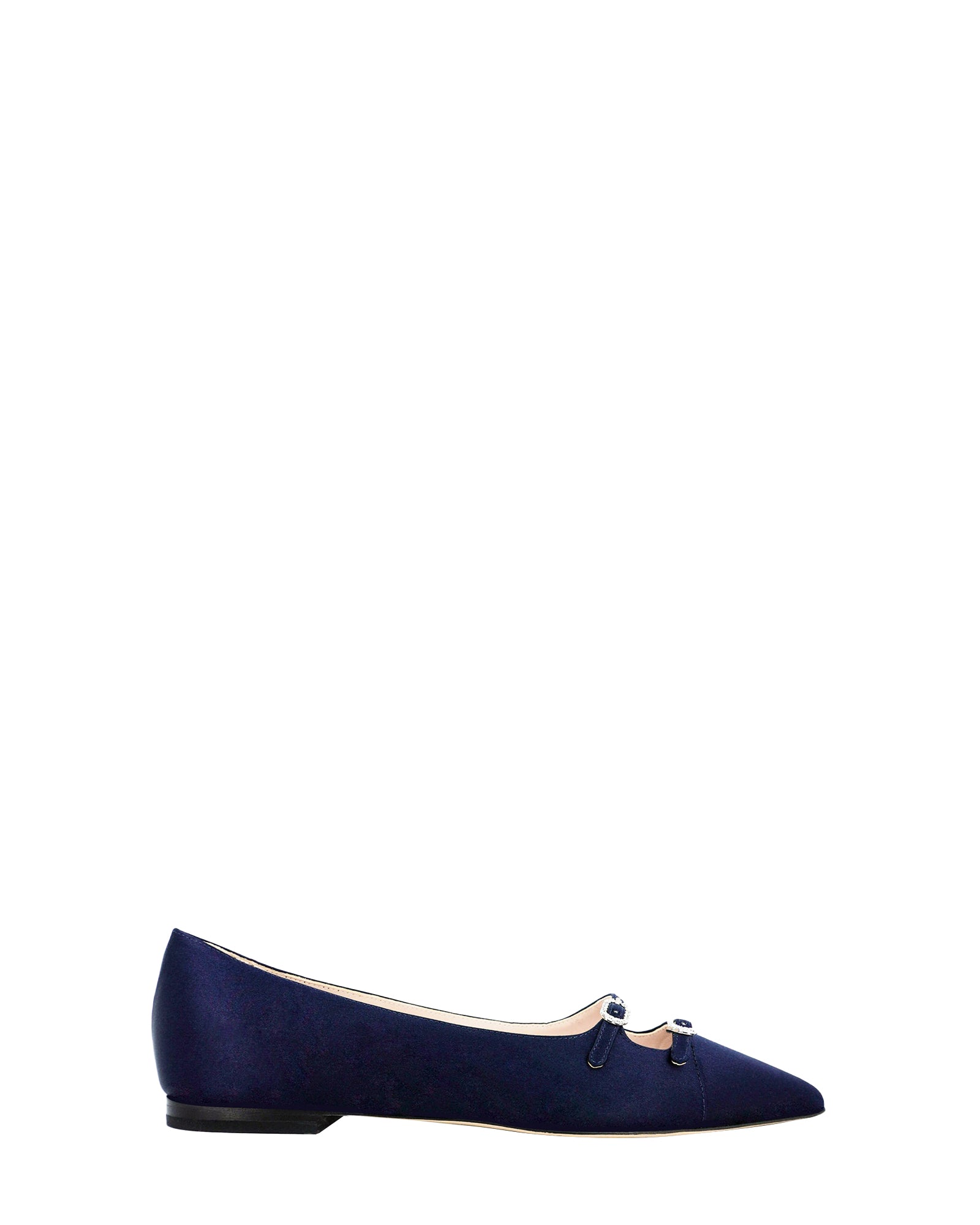 Ballerines Caroline en satin - Midnight Blue Satin