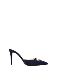 Mules Caroline 85 en satin - Midnight Blue Satin