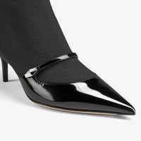 Bottines Carolyn 60 à cuir et maille - Black Intense