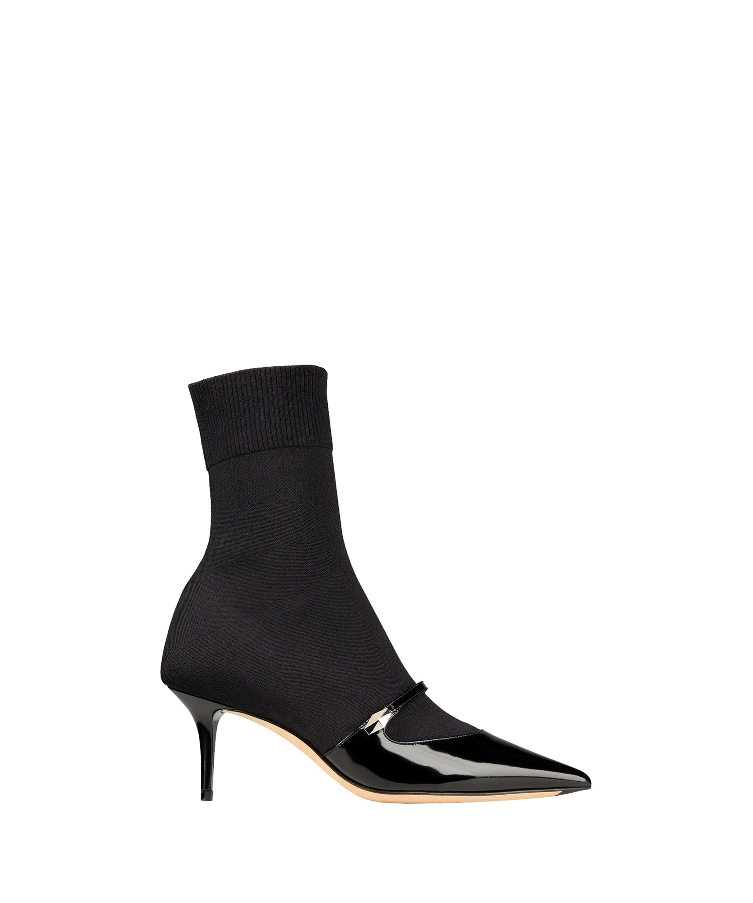 Bottines Carolyn 60 à cuir et maille - Black Intense