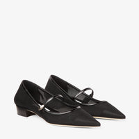 Ballerines Carolyn en mesh 3D et cuir verni - Noir