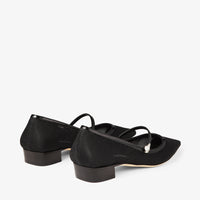Ballerines Carolyn en mesh 3D et cuir verni - Noir