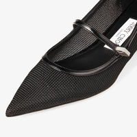 Ballerines Carolyn en mesh 3D et cuir verni - Noir