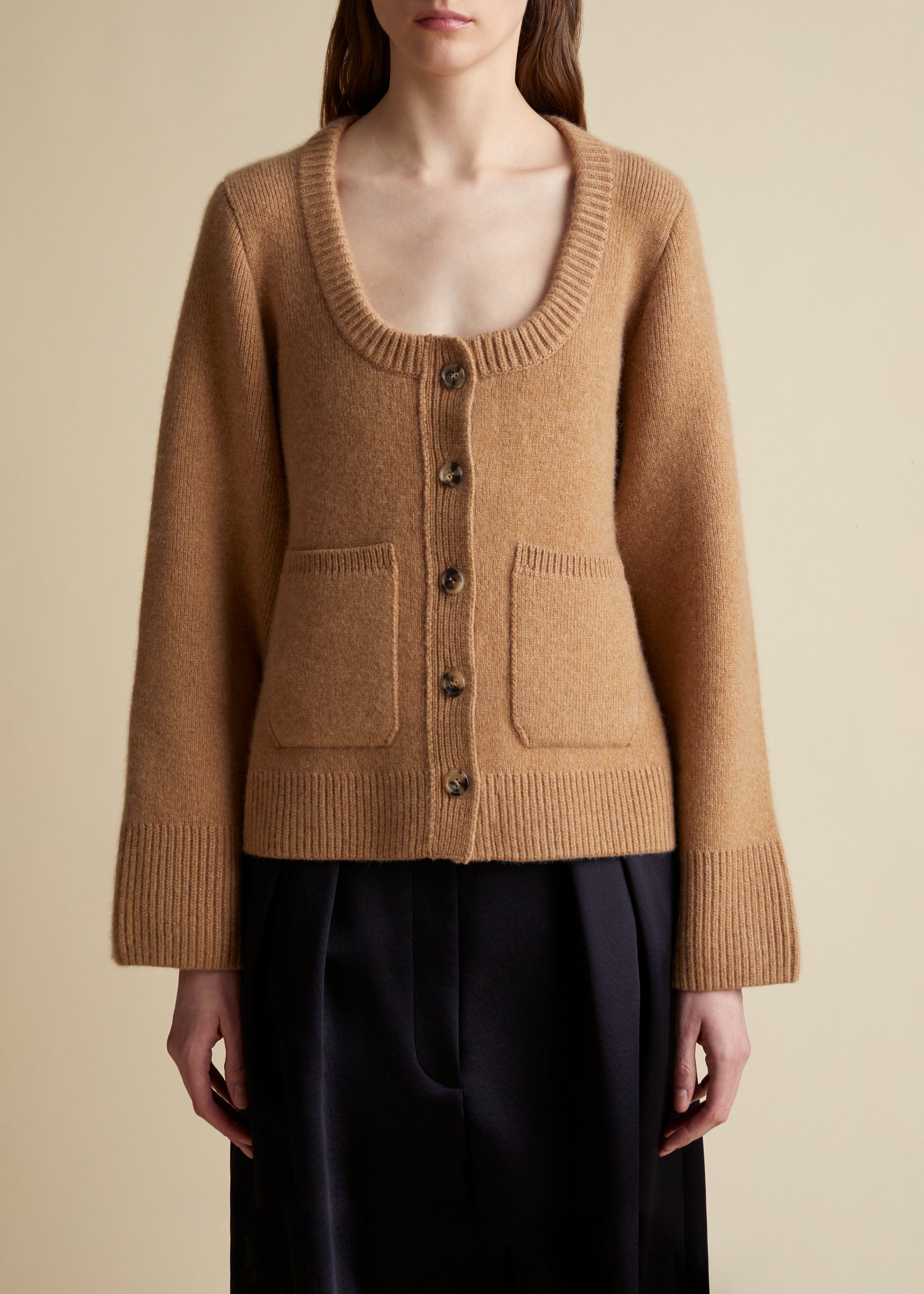 Caro cardigan in cashmere - Desert