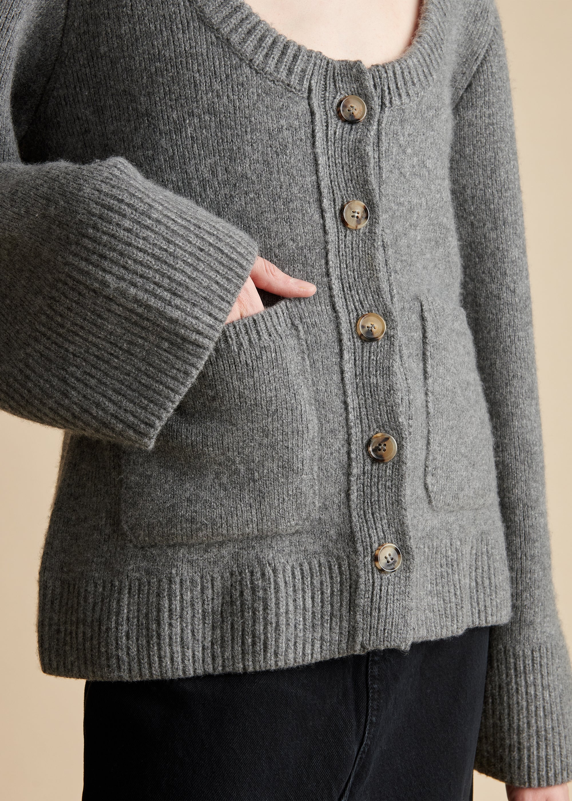 Caro cardigan in cashmere - Sterling