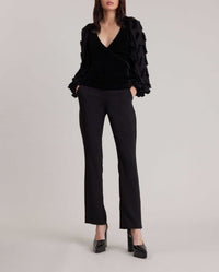 Blouse col v Carson - Black