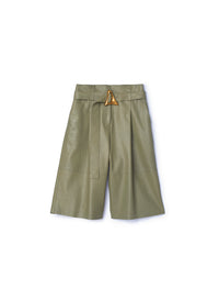 Short Carson en cuir - Khaki