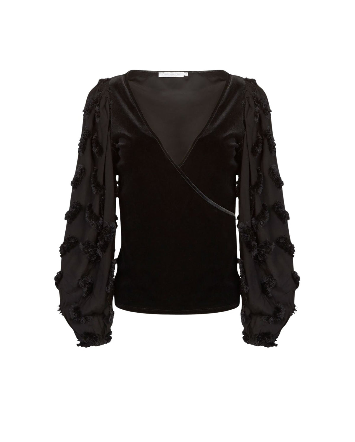 Blouse col v Carson - Black
