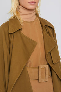 Trench-coat Cary coupe fluide - Khaki