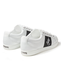 Cash leather trainers - White & Black