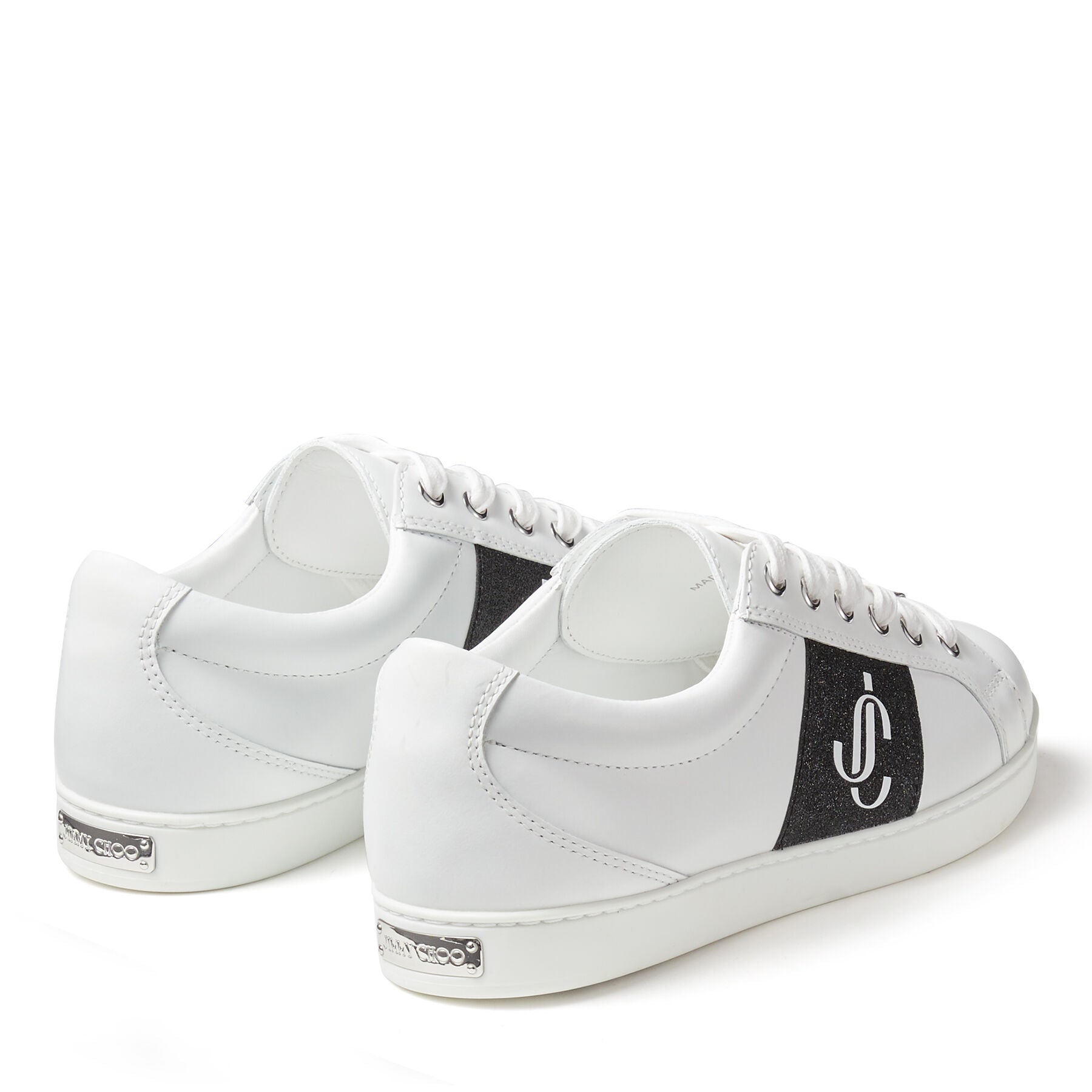 Cash leather trainers - White & Black
