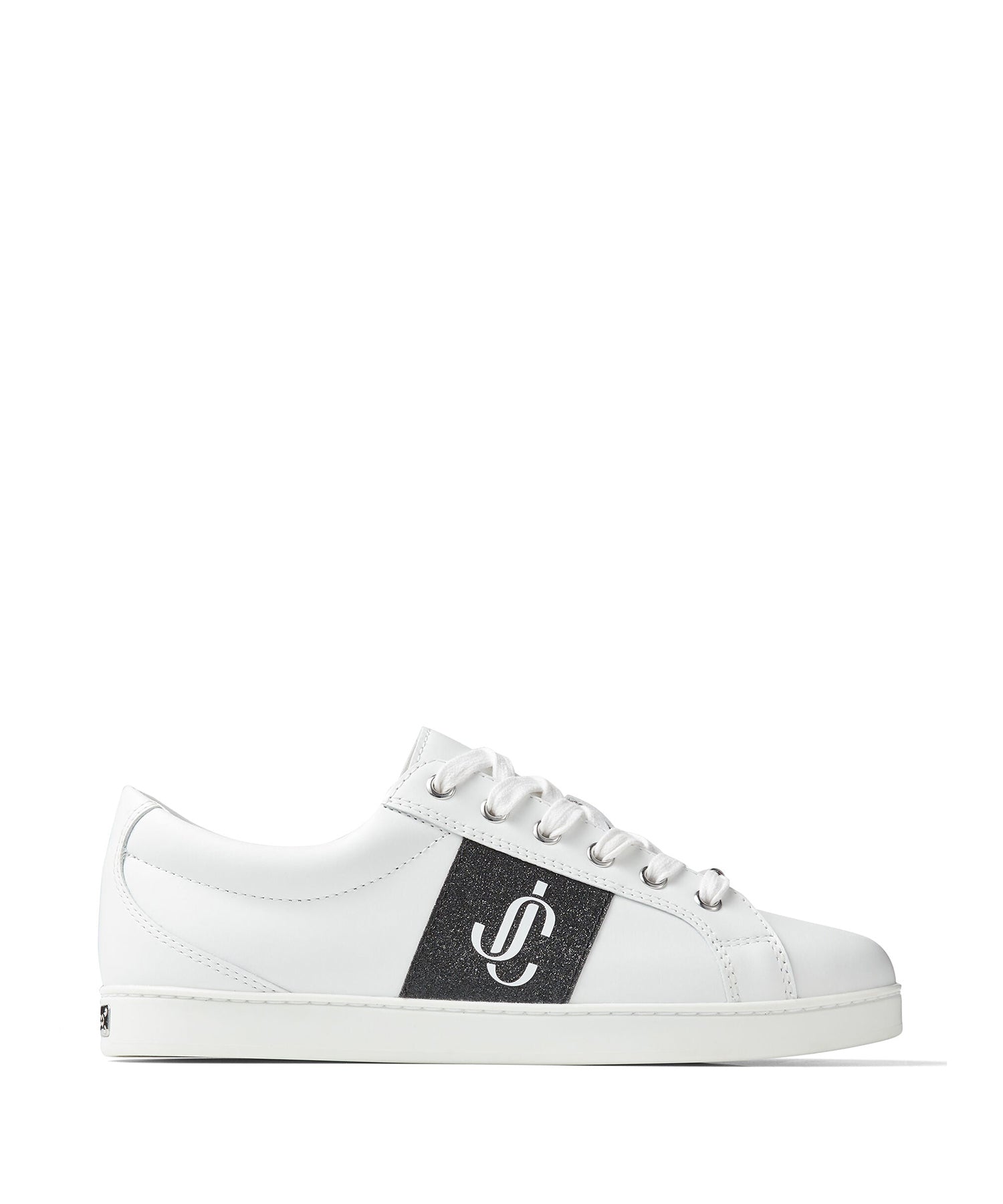 Cash leather trainers - White & Black