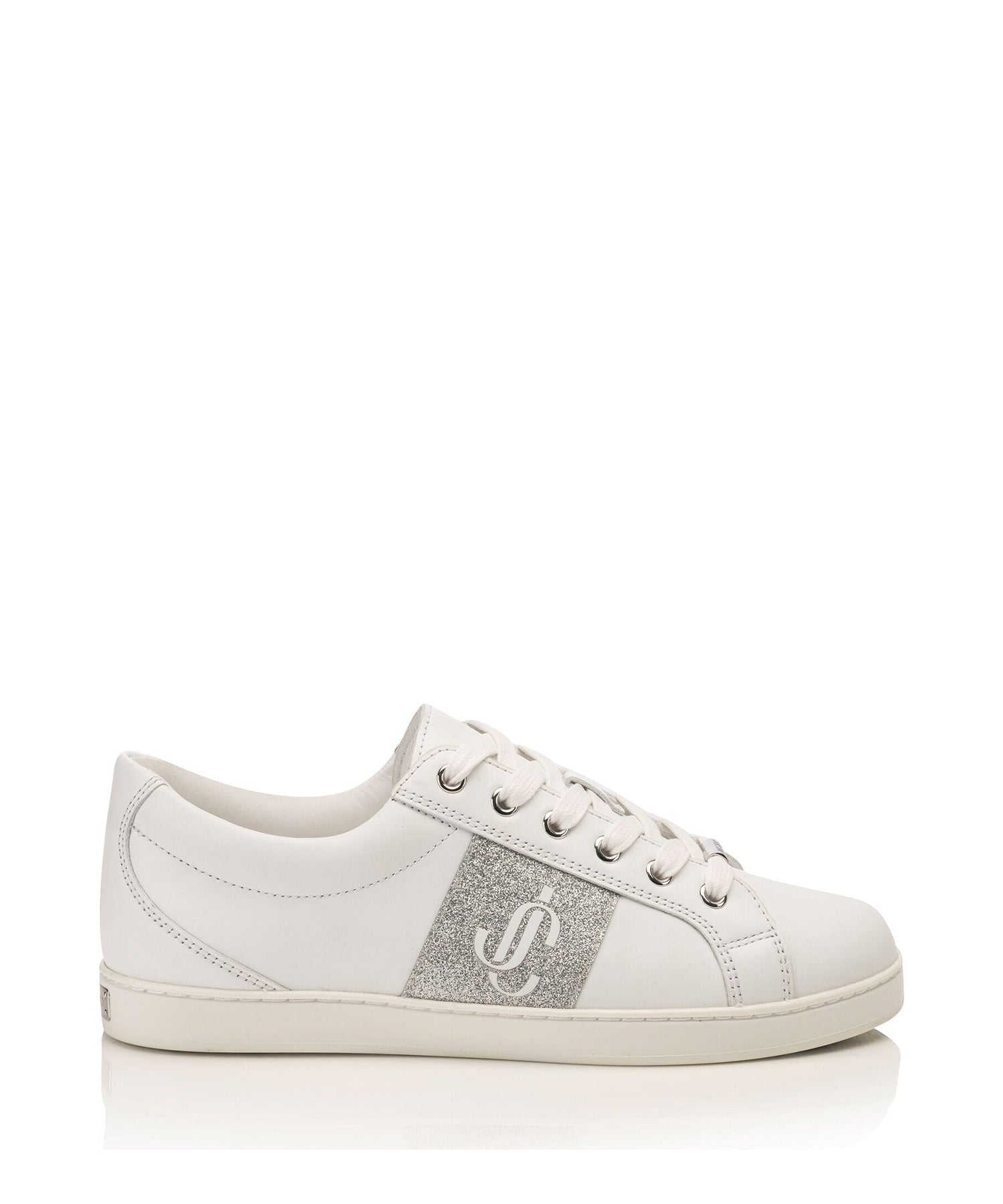Cash leather trainers - Silver & White